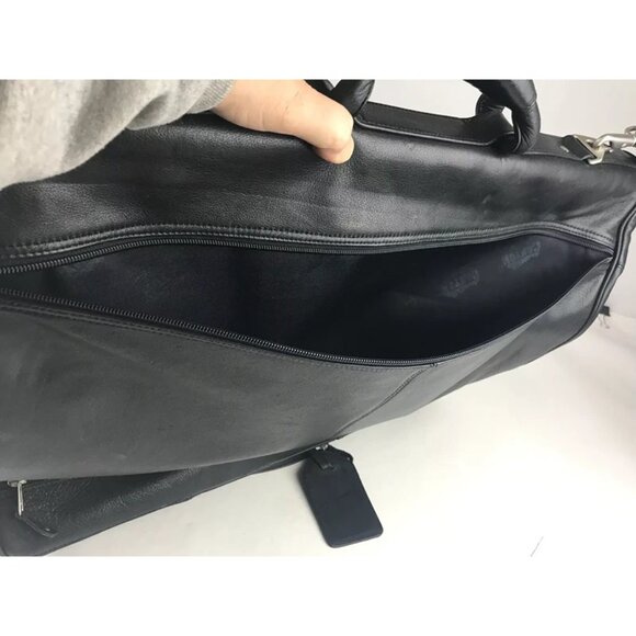 Canyon Outback Black Leather‎ Garment Carry-On Overnight Bag NEW - Picture 9 of 10